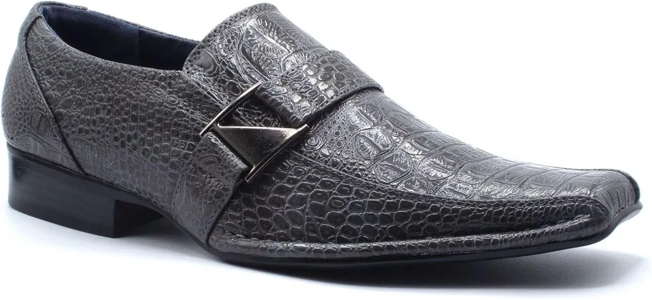 Men's 99344 Classic Square Toe Slip On Loafers Casual Dress Shoes
