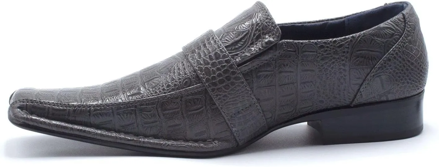 Men's 99344 Classic Square Toe Slip On Loafers Casual Dress Shoes