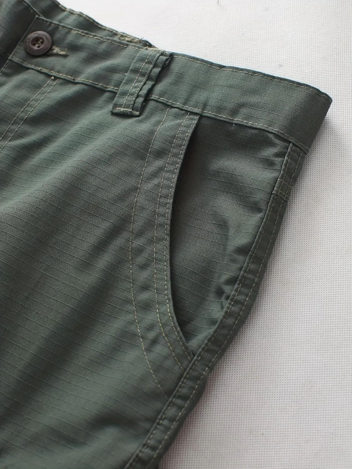 Men's Camo Cargo Work Pants Ripstop Lightweight Wild Army Military BDU Outdoor Trousers with 8 Pocktets (No Belt)