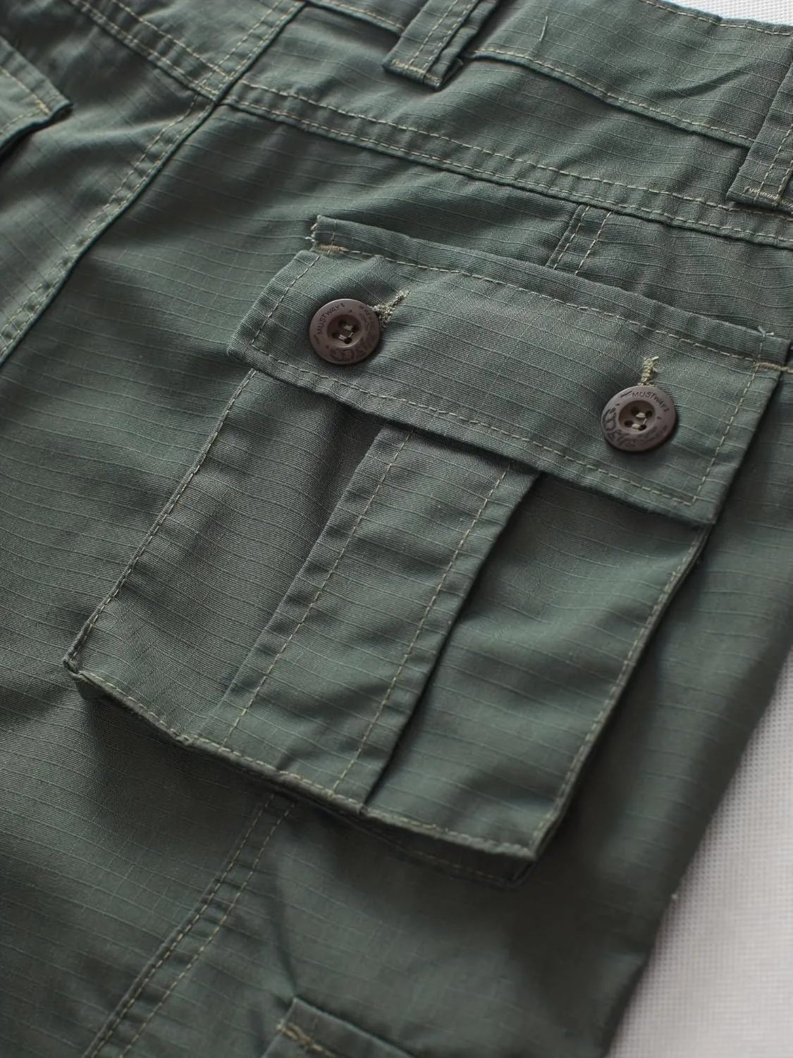 Men's Camo Cargo Work Pants Ripstop Lightweight Wild Army Military BDU Outdoor Trousers with 8 Pocktets (No Belt)