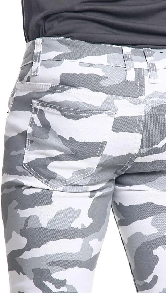 Mens Camouflage Skinny Fit Jeans