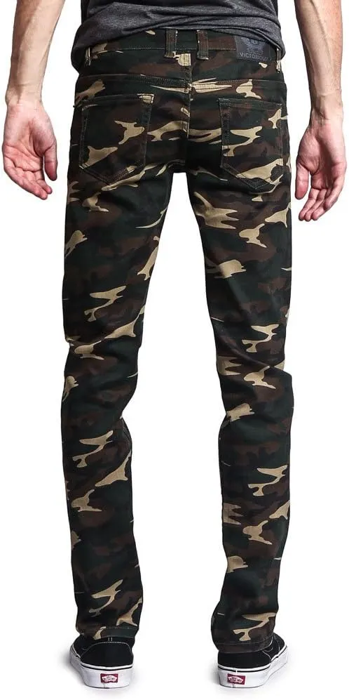 Mens Camouflage Skinny Fit Jeans