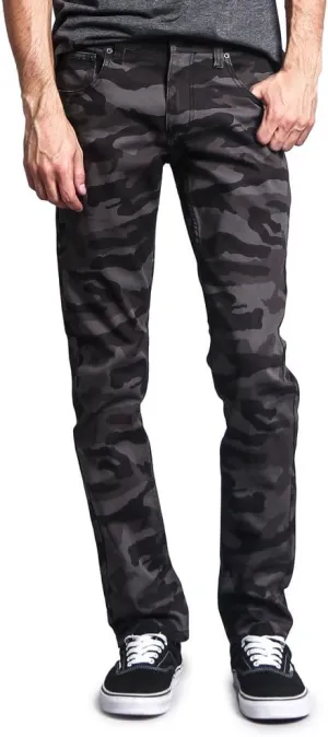 Mens Camouflage Skinny Fit Jeans