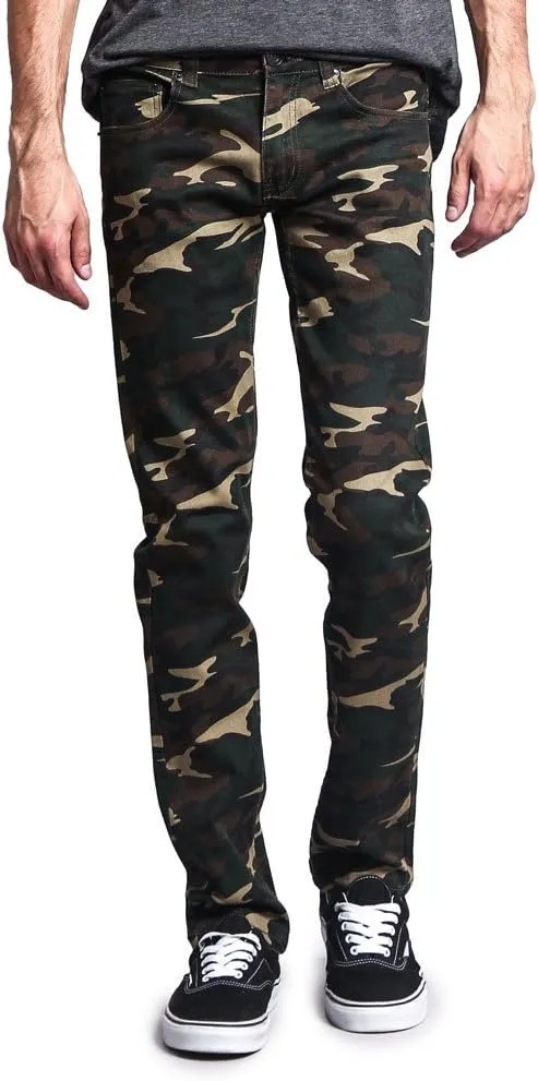 Mens Camouflage Skinny Fit Jeans