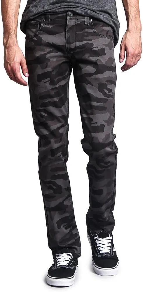 Mens Camouflage Skinny Fit Jeans