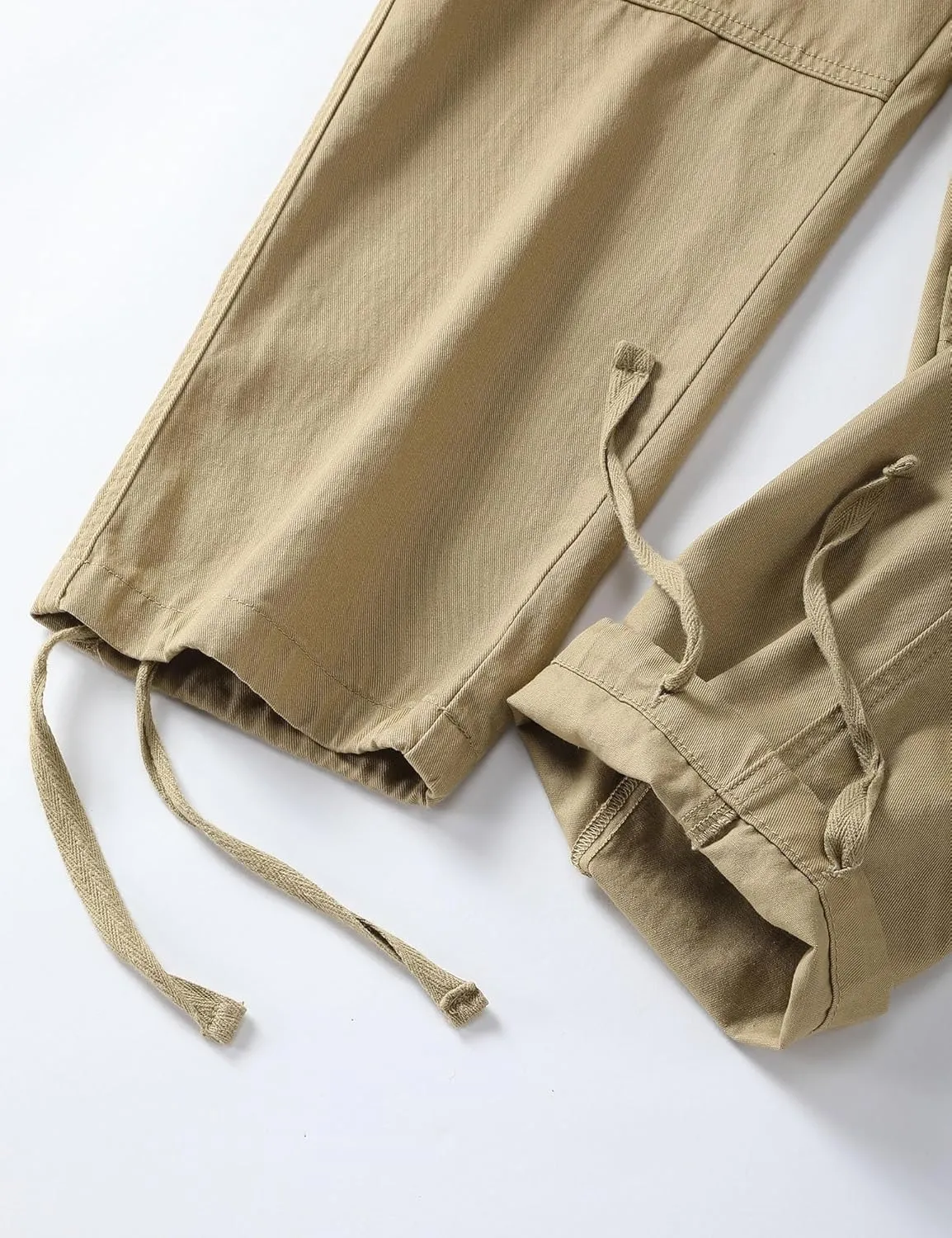 Men's Cargo Work Pants Cotton Casual Wild Outdoor Ripstop Camo Trousers with 9 Pockets