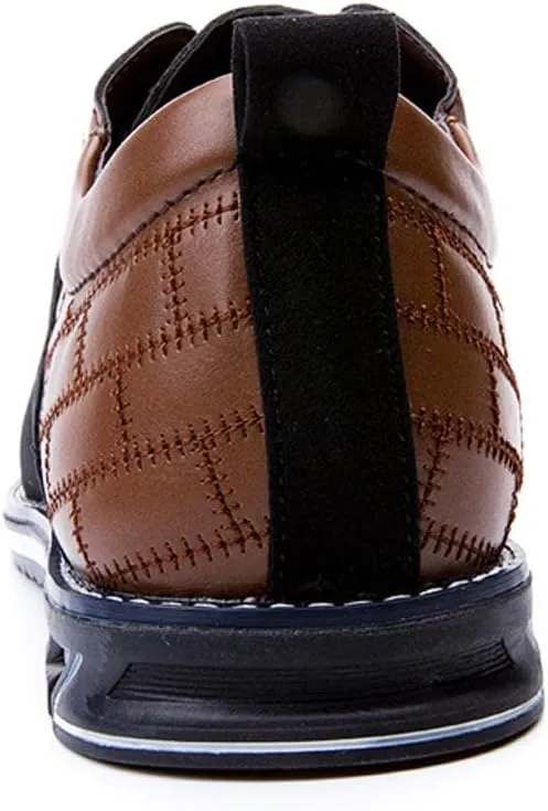 Men's Casual Lace Up Business Oxford Leather Shoes Comfort Loafers for Male Business Work Office Dress