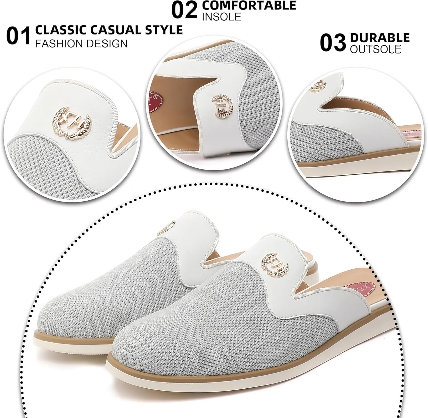 Men's Casual Slip-on Mule Loafer,Mens Fashion Backless Dress Slippers Comfy Lightweight Walking Penny Shoes for Men