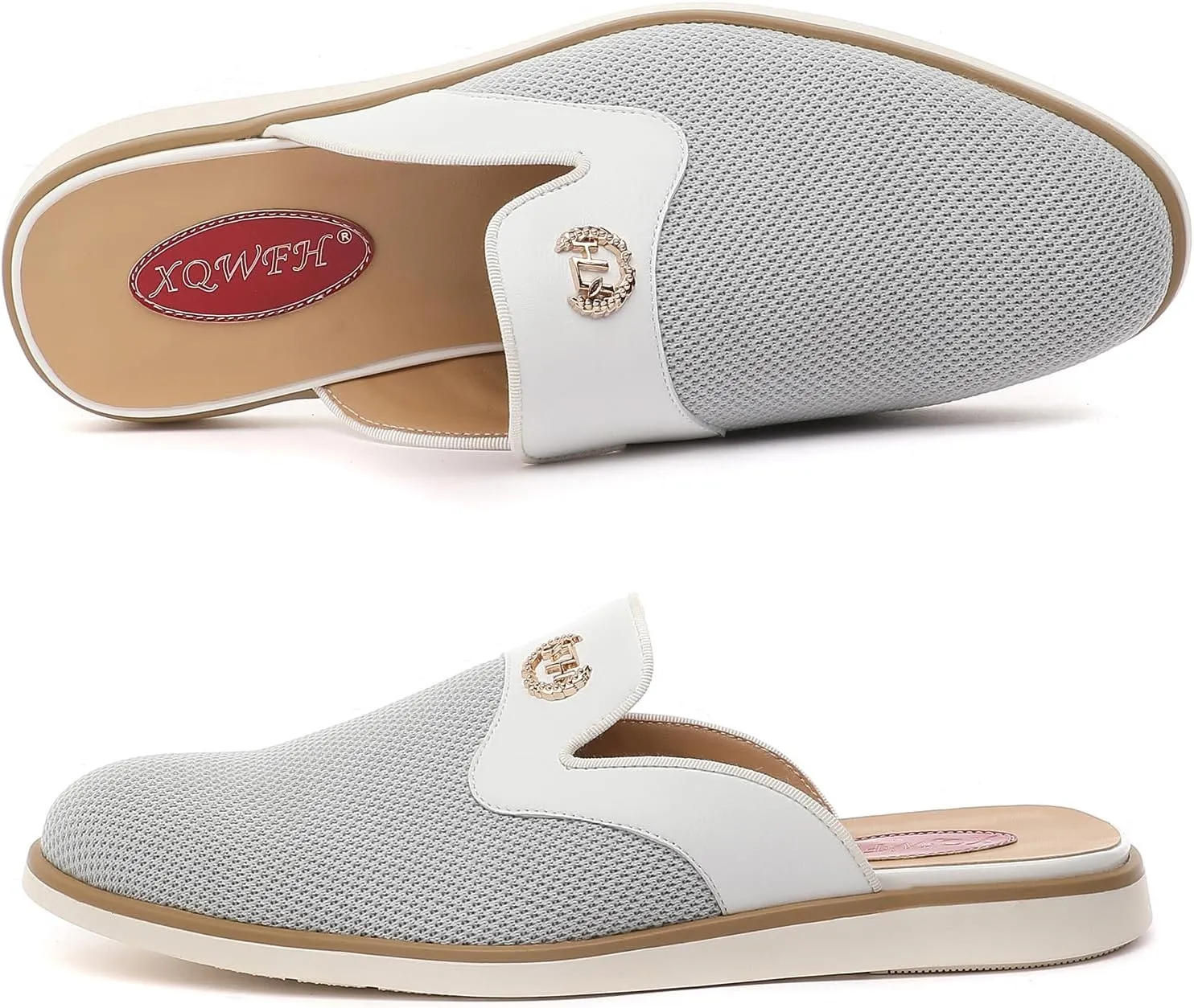 Men's Casual Slip-on Mule Loafer,Mens Fashion Backless Dress Slippers Comfy Lightweight Walking Penny Shoes for Men