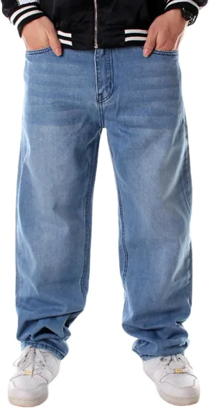Men's Classic Baggy Jeans Hip Hop Streewear Jeans Casual Dance Jogging Trousers Loose Fit Denim Pants