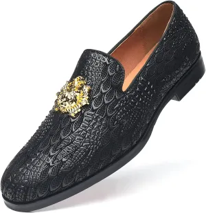 Mens Dress Loafers Buckle Fashion Luxury Party Wedding Shoes