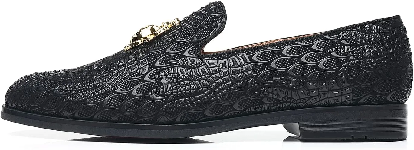 Mens Dress Loafers Buckle Fashion Luxury Party Wedding Shoes