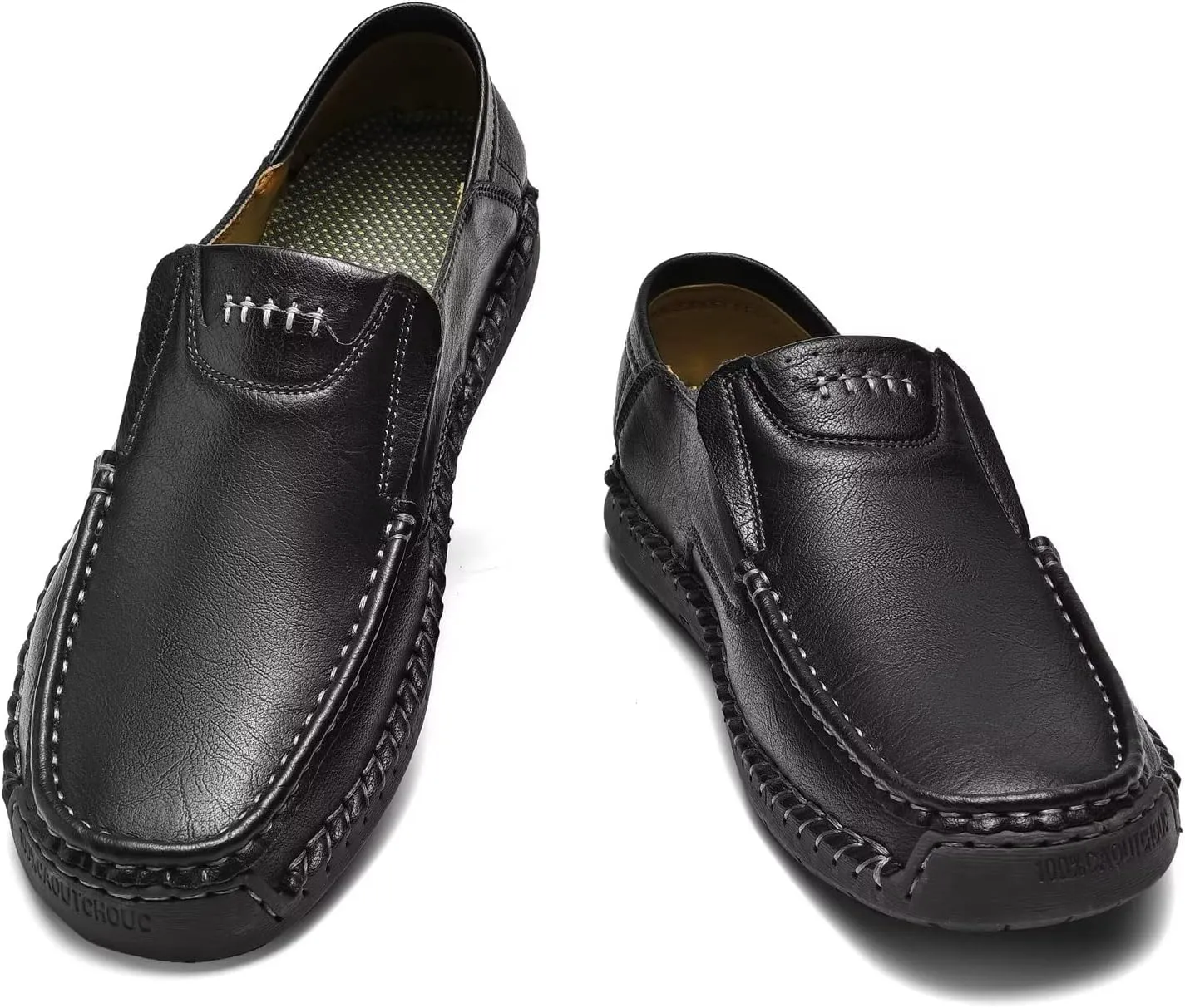 Men's Leather Loafers Slip On Shoes,Casual Fashion Business Arkget Office Driving Shoes for Men【includes Extra Insole】