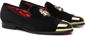 Men's Loafers Fashion Gold Buckle Wedding Party Shoes