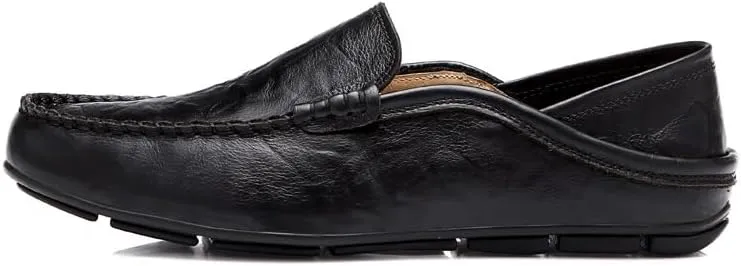 Men's Loafers Shoes Round Toe Vegan Leather Loafer Shoe Flexible Comfortable Flat Heel Party Outdoor Slip On