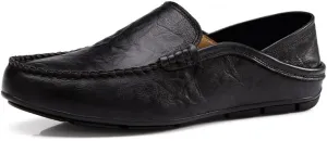 Men's Loafers Shoes Round Toe Vegan Leather Loafer Shoe Flexible Comfortable Flat Heel Party Outdoor Slip On