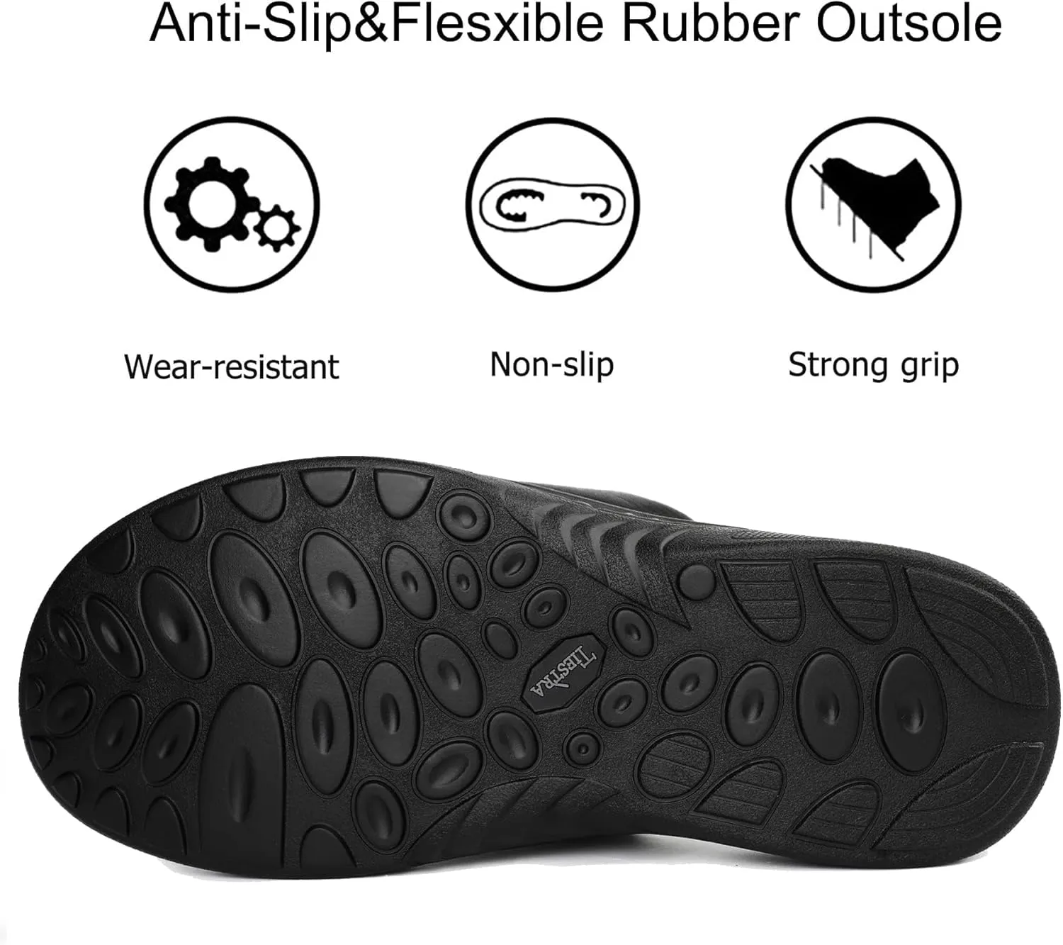Mens Napa Leather Slides Sandals Soft Cushion Dress Sandals with Memory Foam Footbed Comfortable & Lightweight Summer Beach Indoor & Outdoor Slip On Casual Footwear