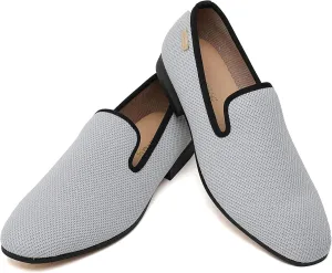 Men's Orange Loafers, Casual Slip-On Shoes, Mesh Upper & Insole, Round Toe, Moderate Cushioning, Spring/Summer