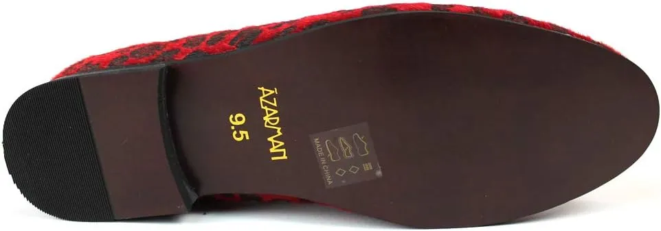 Men's Slip On Leopard Print Modern Dress Shoes Loafers
