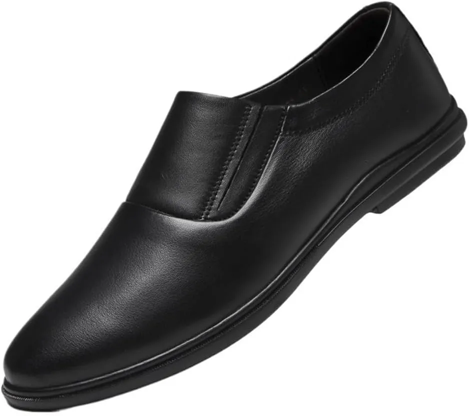 Men's Slip On Loafers Casual Driving Shoes Comfortable Leather Dress Bean Fashion Lazy Autumn
