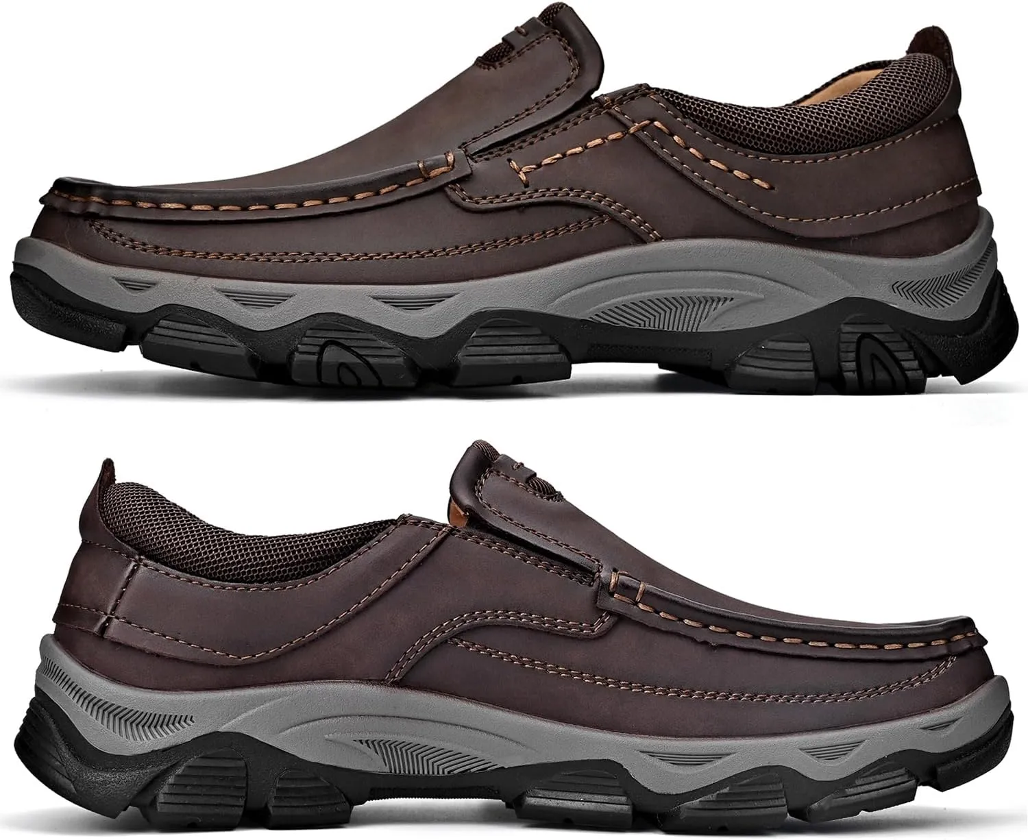 Mens Slip on Loafers Casual Leather Shoes Walking for Work Office Dress Outdoor Shoes