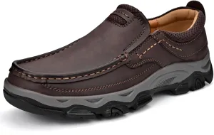 Mens Slip on Loafers Casual Leather Shoes Walking for Work Office Dress Outdoor Shoes
