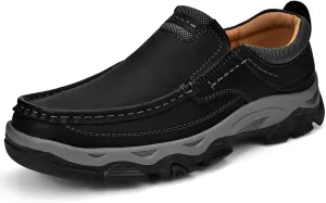 Mens Slip on Loafers Casual Leather Shoes Walking for Work Office Dress Outdoor Shoes