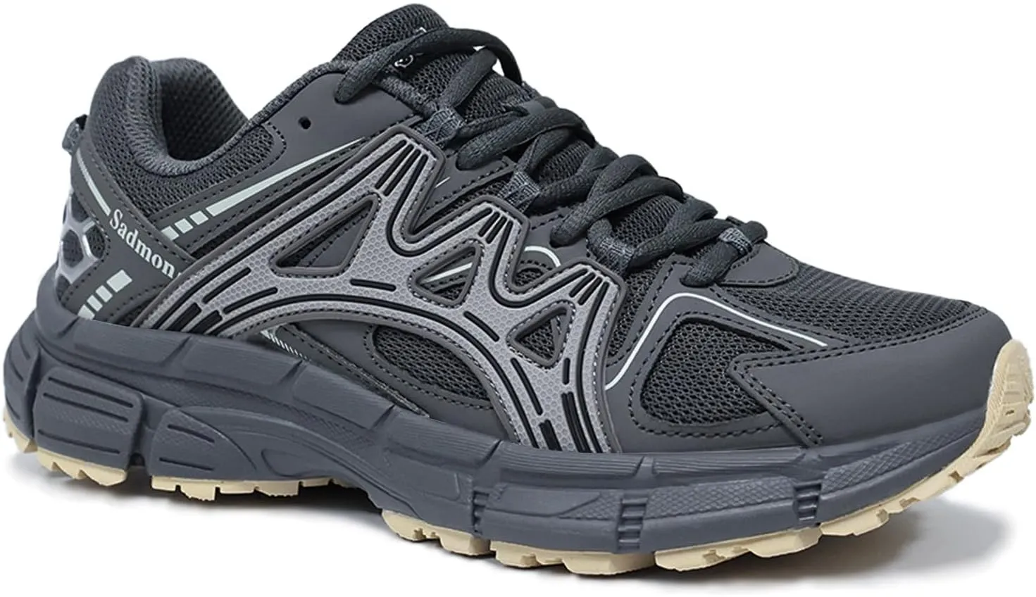 Men's Slip Resistant Trail Running Shoes - Supportive Athletic Shoes for Outdoor Fitness Walking, Road Running and Gym Training