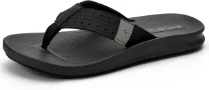 Men's Ultra Soft Cushion Flip Flops with Arch Support, Quick Dry Thong Sandals for Indoor & Outdoor Comfort