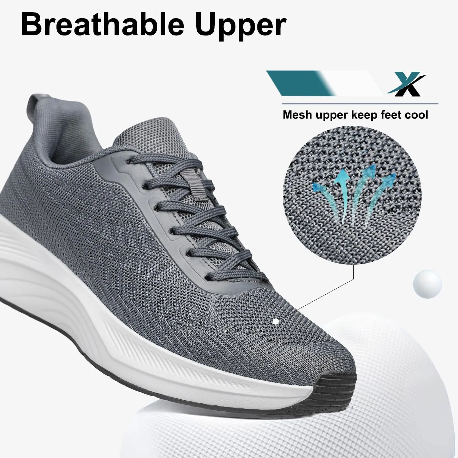 Men's Walking Shoes Slip on Comfortable Lightweight Running Shoes Athletic Gym Workout Cross Training Sneakers