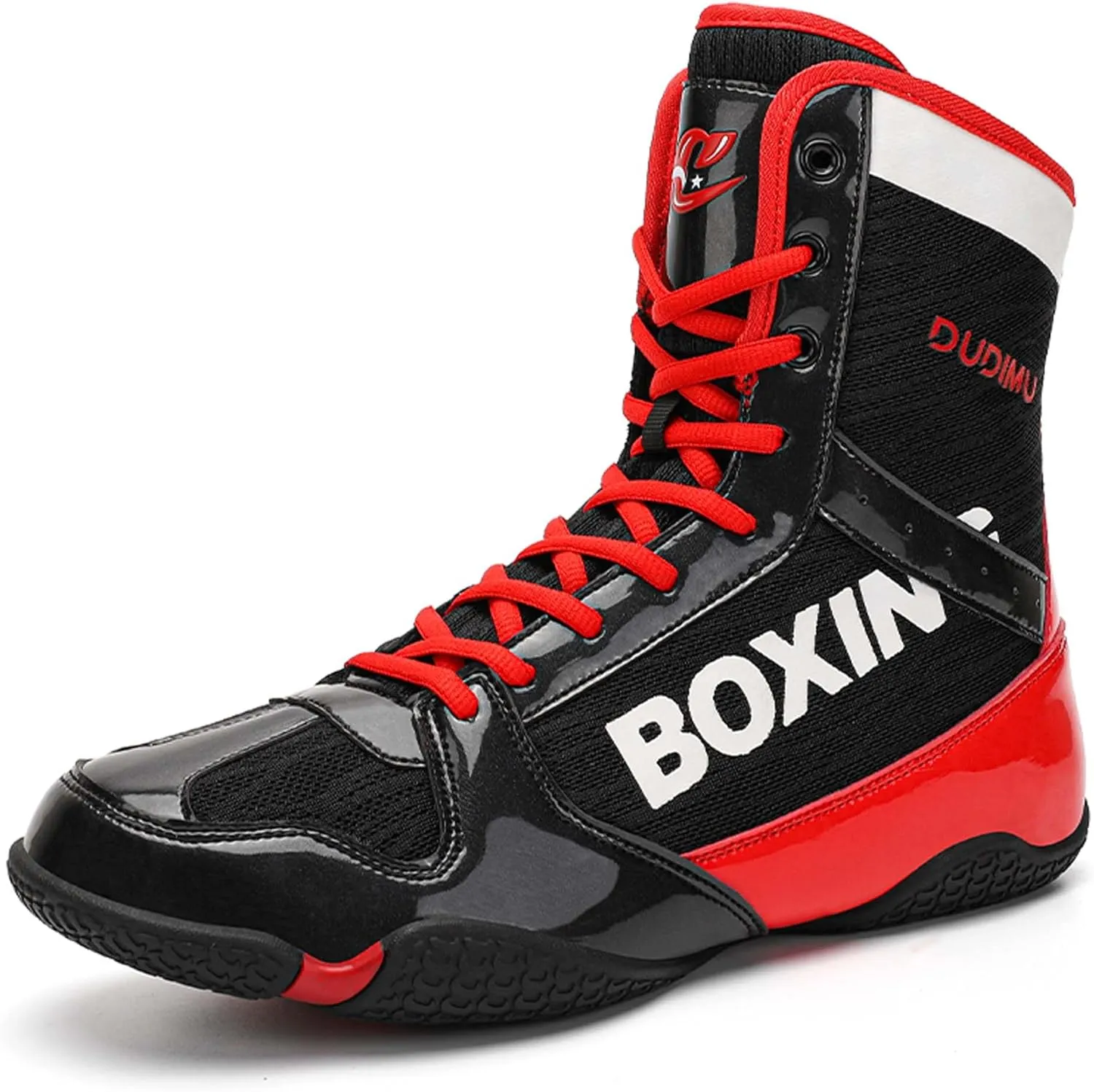 Men's Wrestling Boxing Shoes, Men's High Top Boxing Boots, All-Around Protection, Provides Stability, Breathable Mesh Upper, Sports, Fighting, Fitness, Weightlifting, Martial Arts