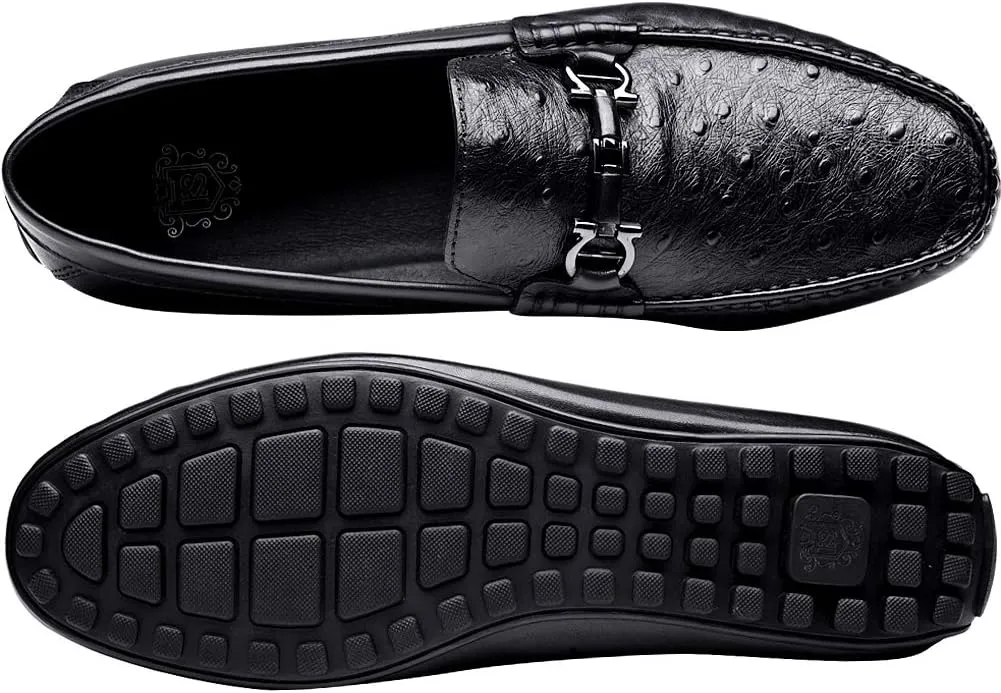 Mens's Loafers Genuine Leather Penny Loafers Slip on Casual Shoes Non Slip Lightweight Office Shoes