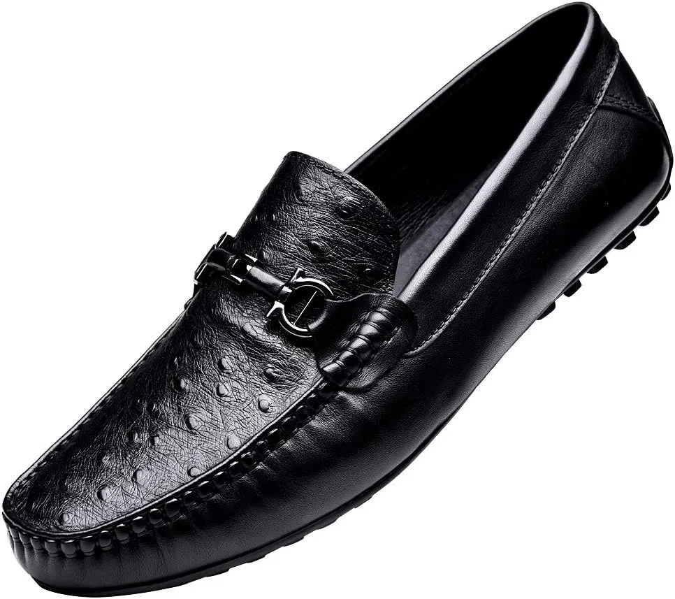 Mens's Loafers Genuine Leather Penny Loafers Slip on Casual Shoes Non Slip Lightweight Office Shoes