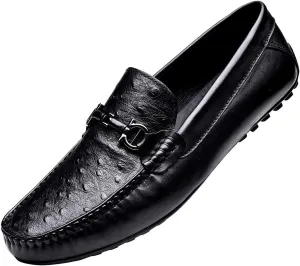 Mens's Loafers Genuine Leather Penny Loafers Slip on Casual Shoes Non Slip Lightweight Office Shoes