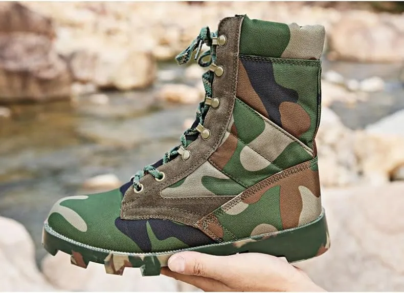 Men's/Women's Outdoor Hiking Boots Desert Jungle Off-road Training, High Top Hiking Boots