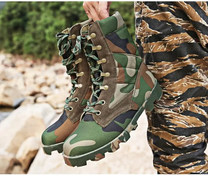 Men's/Women's Outdoor Hiking Boots Desert Jungle Off-road Training, High Top Hiking Boots
