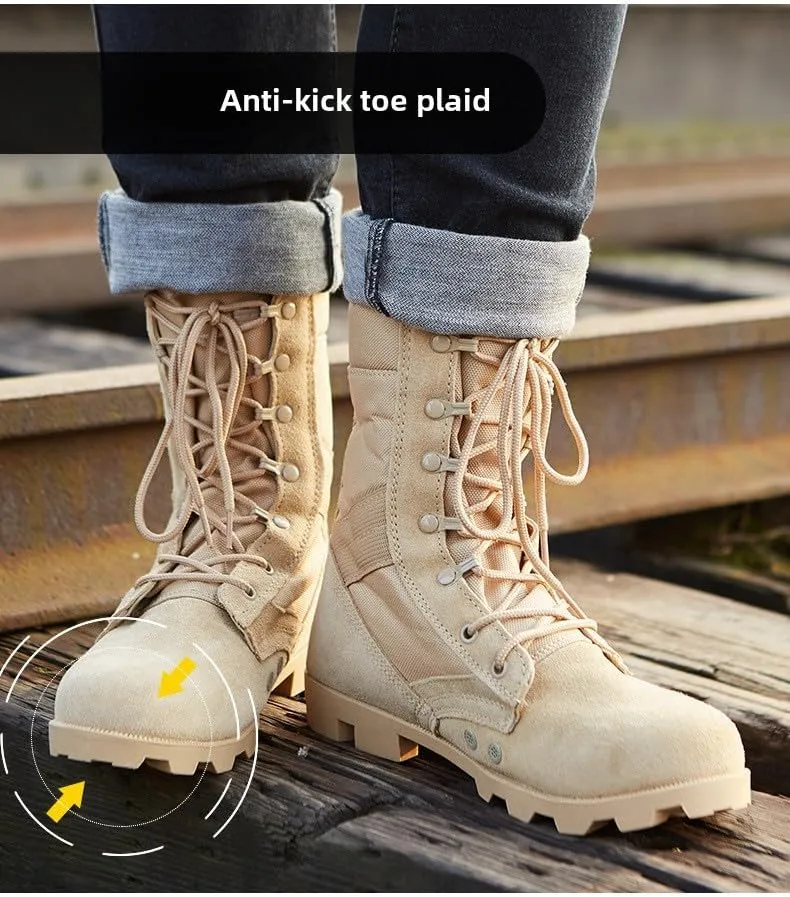 Men's/Women's Outdoor Hiking Boots Desert Jungle Off-road Training, High Top Hiking Boots