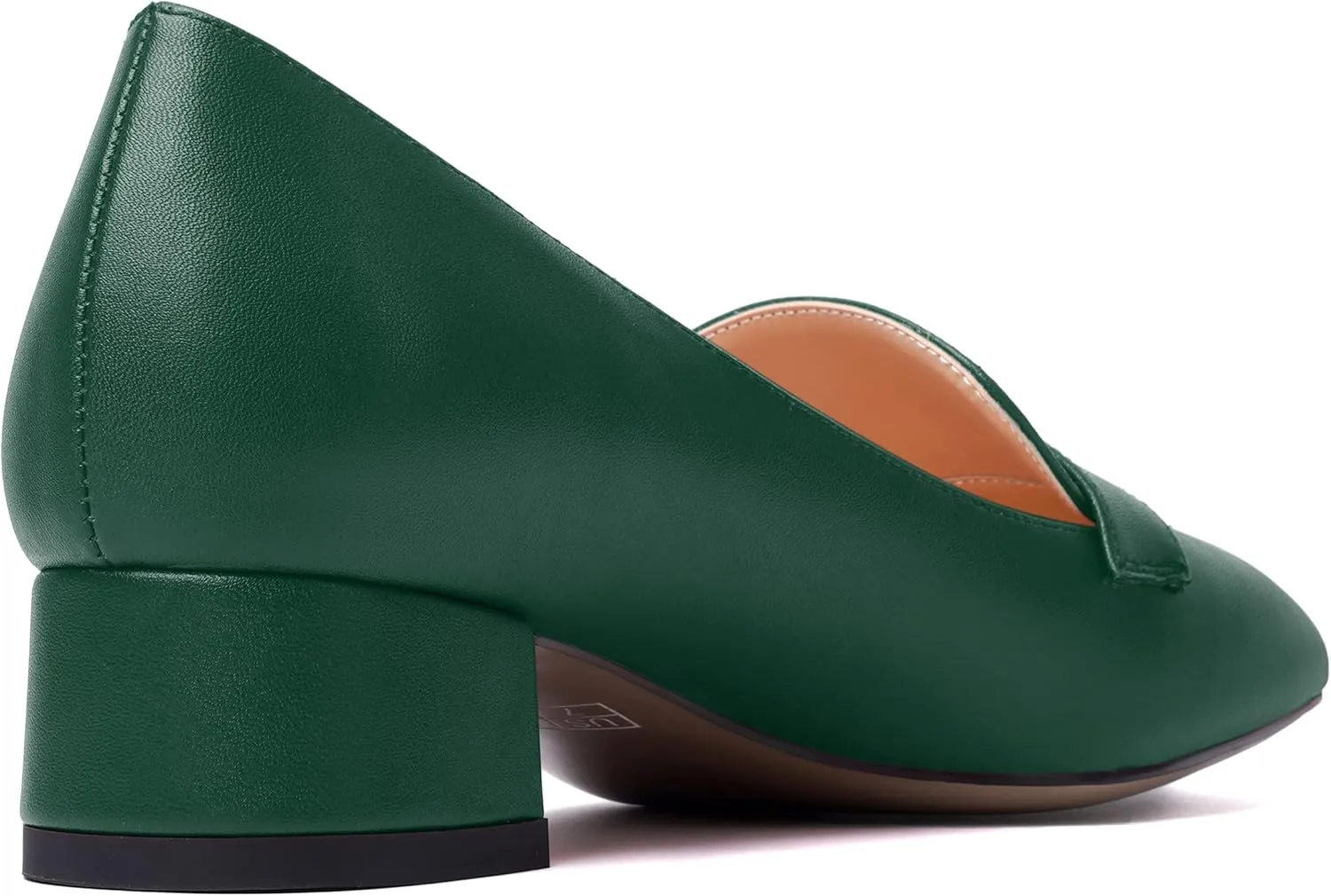 MERRORI Womens Matte Casual Office Slip On Square Toe Chunky Low Heel Loafers Shoes 0.5 Inch