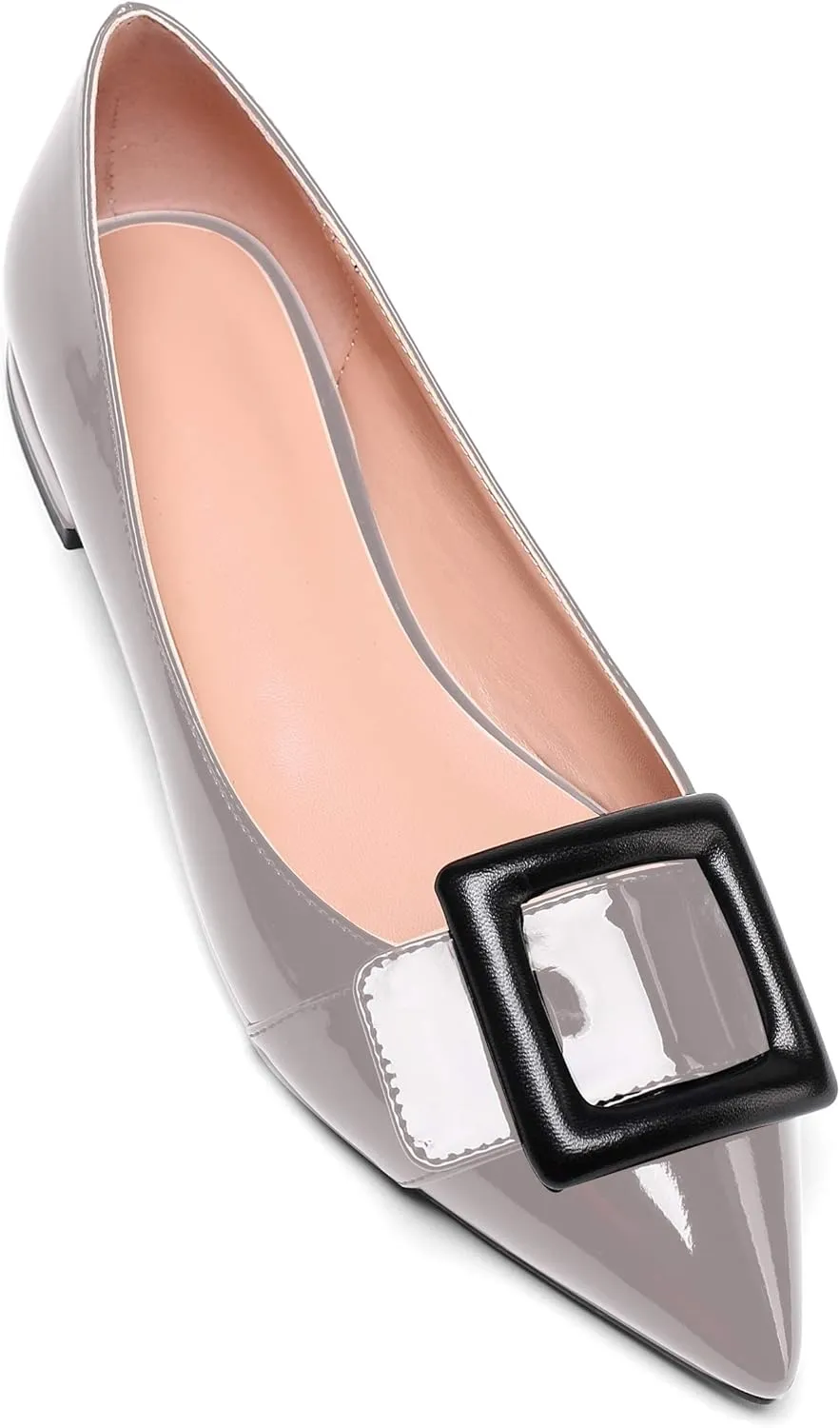 Mettesally Women's Pointed Toe Ballet Flat Shoes Cap Toe Classic Ballet Flats Walking Shoes Casual Formal Slip-On Flat Dress Shoes