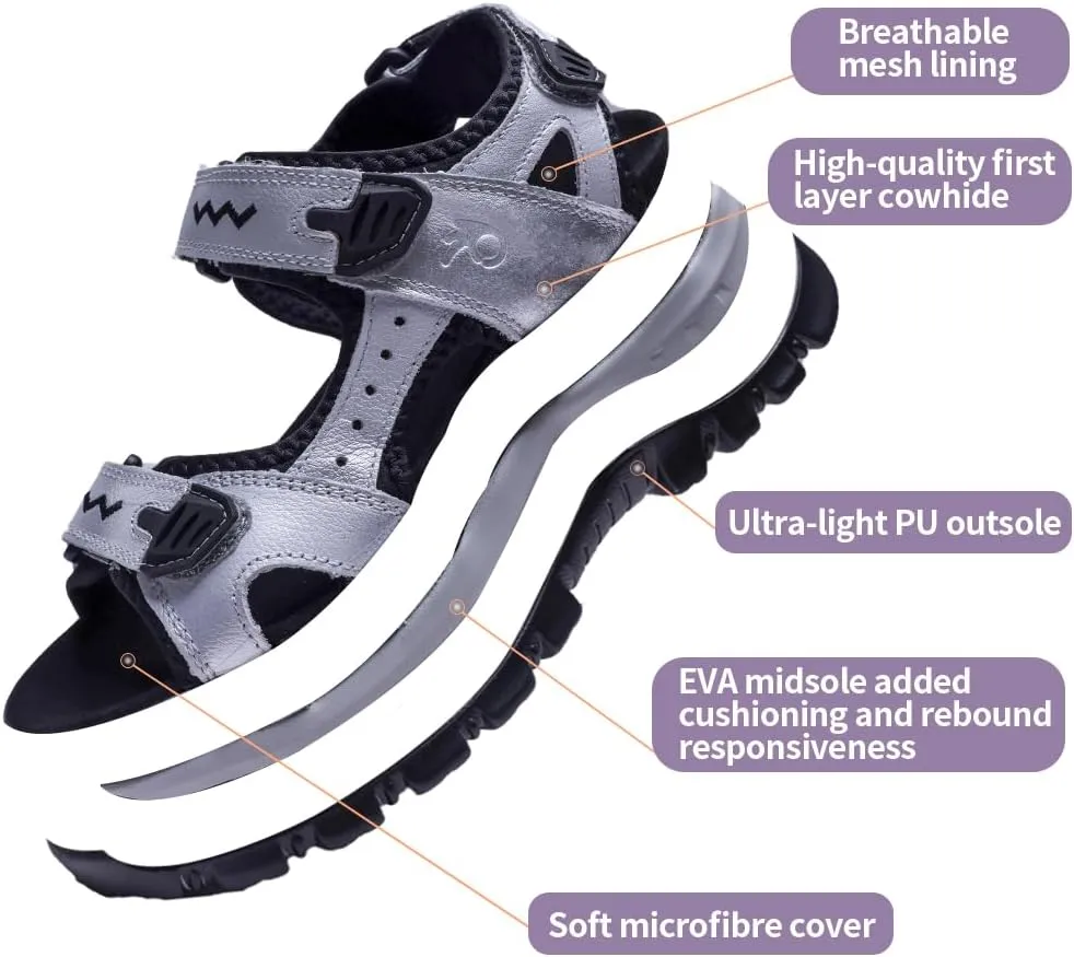 MGGMOKAY Women's Hiking Sandals Open Toe Outdoor Sports Sandals Casual Beach Sandals