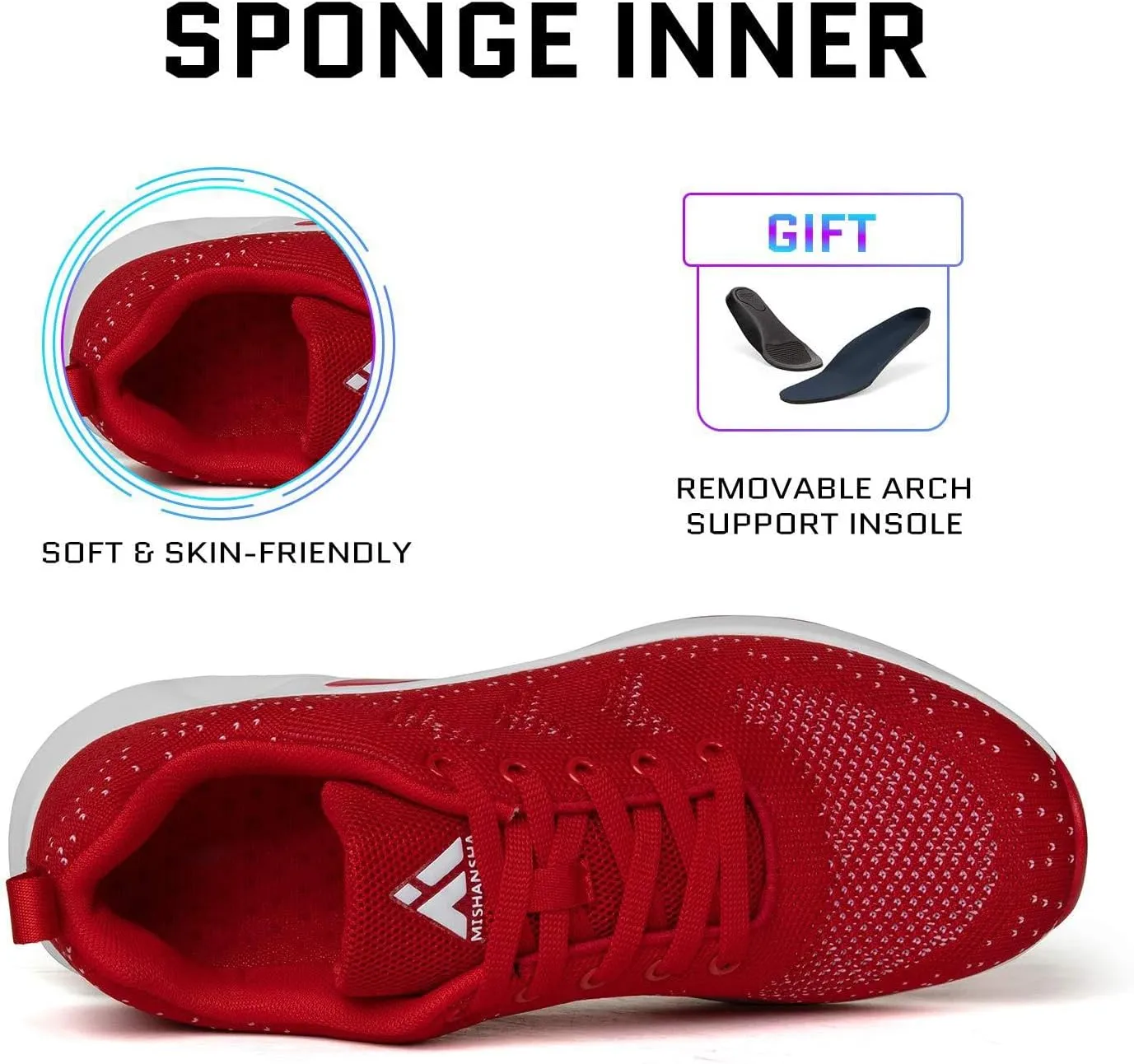 Mishansha Womens Sneakers Air Cushion Running Tennis Shoes Women Lightweight Arch Support Walking Shoes
