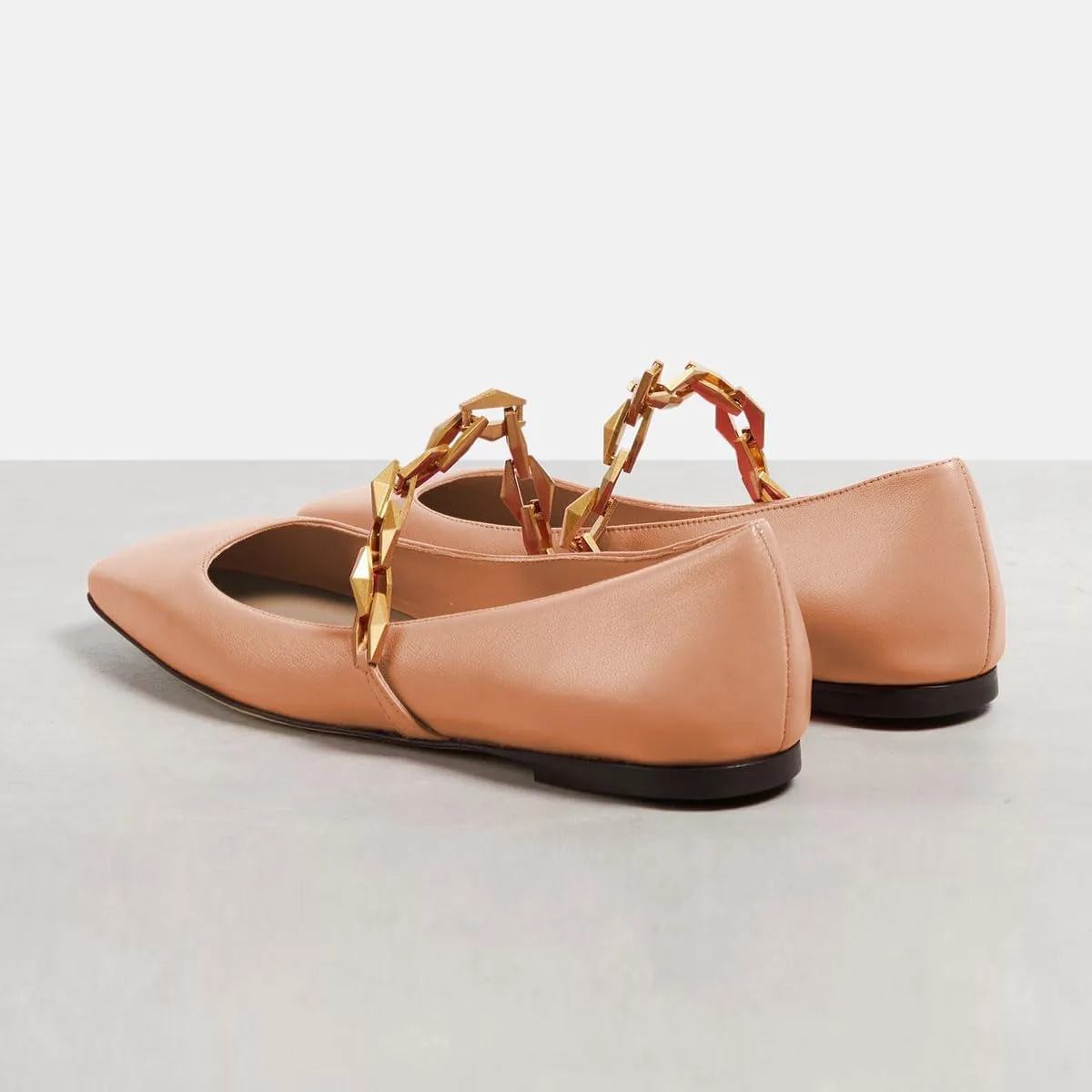 miss left Women Comfy Chain Strap Mary Janes Shoes Slip On Closed Square Toe Ballet Flats for Walking School Dressy Size 4-16 US