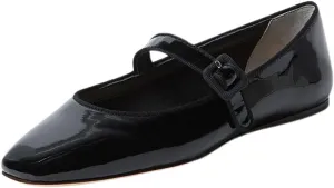 miss left Women's Comfort Buckle Strap Mary Janes Classic Closed Round Toe Ballet Flats Slip On Cozy Casual Dance Shoes Size 4-16 US