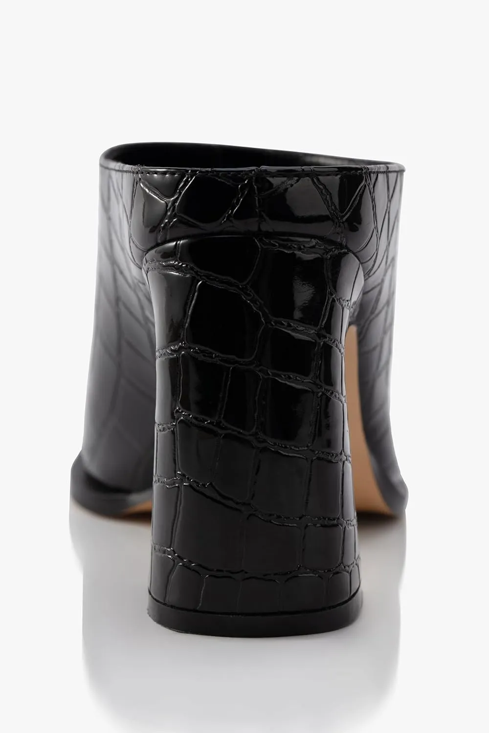 Mules for Women Chunky Heeled Mules Pointed Toe Clogs Slip on Heels Backless Loafers Work Office Casual Shoes