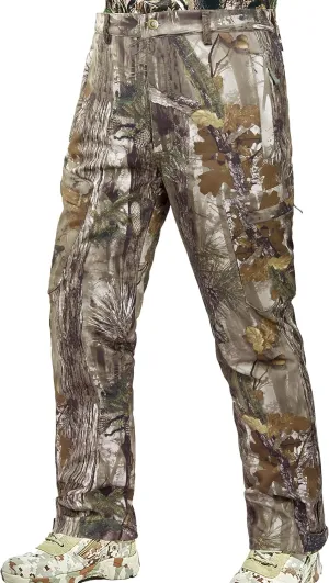 NEW VIEW Camo Hunting Pants for Men, Warm Fleece Lined, Quiet Water-Resistant Winter Clothes for Cold Weather