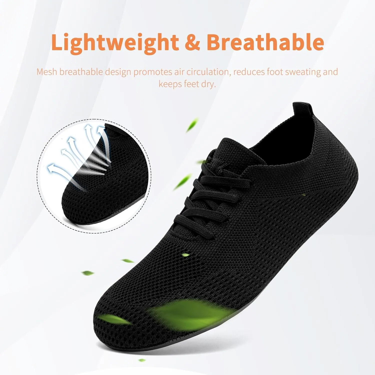 Oltyutc Women's Wide Minimalist Barefoot Shoes Zero Drop Tennis Running Shoes Slip On Walking Sneakers Gym Workout Trail Trainers