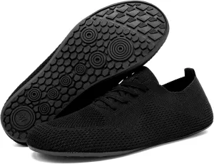 Oltyutc Women's Wide Minimalist Barefoot Shoes Zero Drop Tennis Running Shoes Slip On Walking Sneakers Gym Workout Trail Trainers