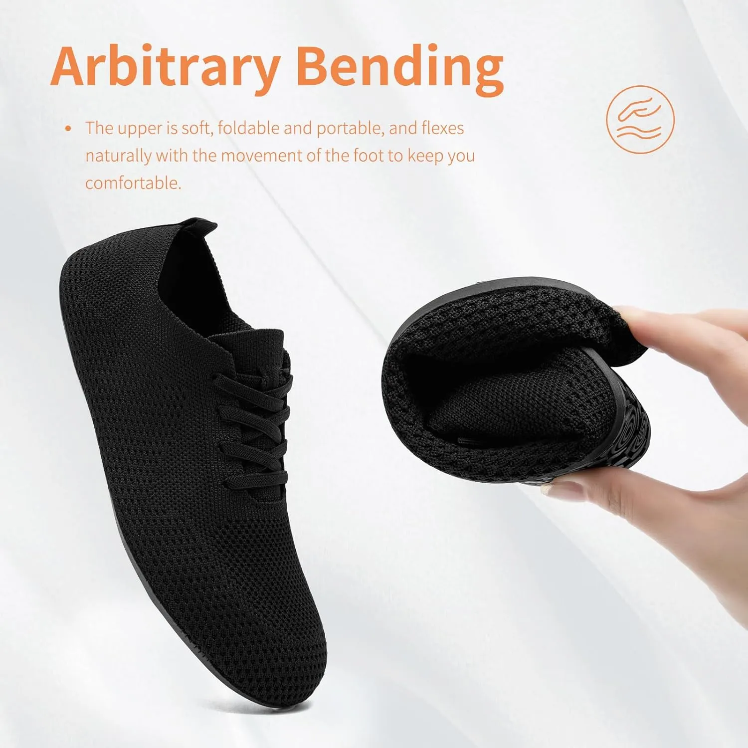 Oltyutc Women's Wide Minimalist Barefoot Shoes Zero Drop Tennis Running Shoes Slip On Walking Sneakers Gym Workout Trail Trainers
