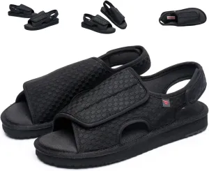 Open Toe Diabetic Sandals for Men and Women,Widened Feet Arthritis Shoes,Edema Shoes,Adjustable Straps,Suitable for People with Diabetes and Swollen Feet