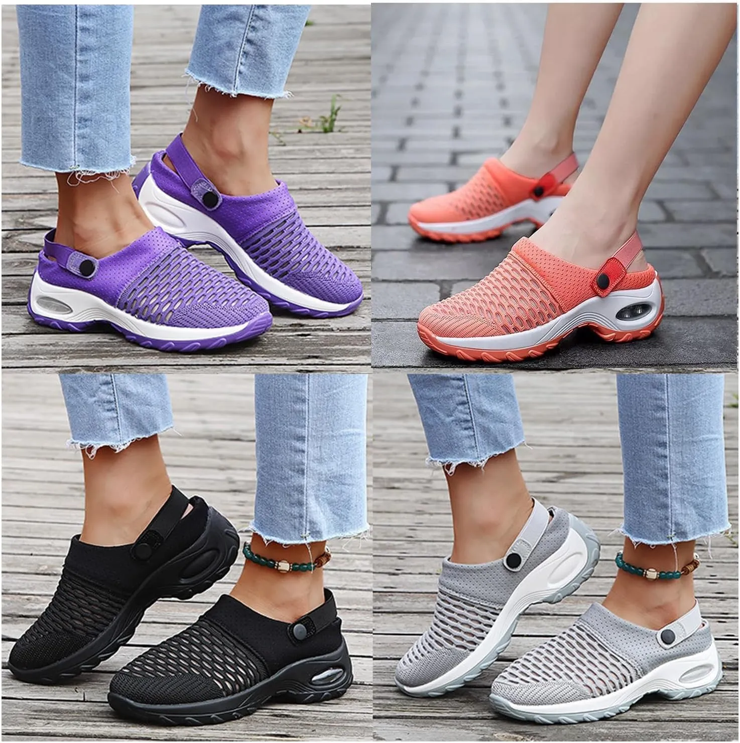 Orthopedic Clogs for Women, Stretch Sandals Slippers Arch Support Walking Orthopedic Clogs for Arch Support Shoes Plantar Fasciitis Slippers Man Orthopedic Slip On Sandals